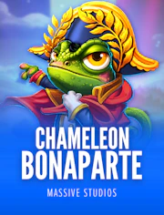 Juego con camaleón y personaje extravagante de estilo premium
